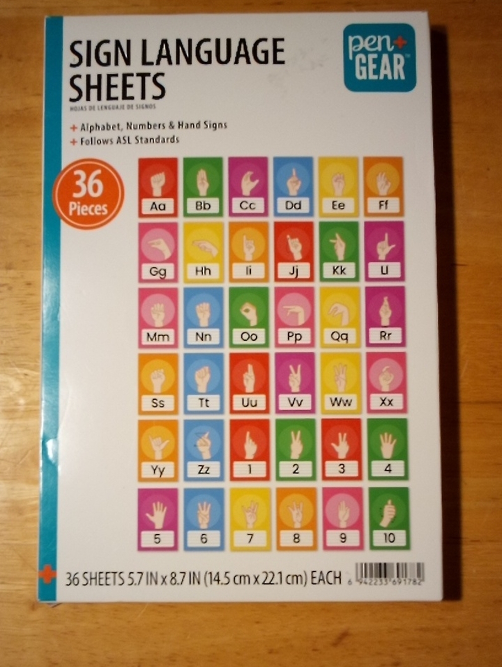 Sign Language Sheets — Multicolor Educational Cards